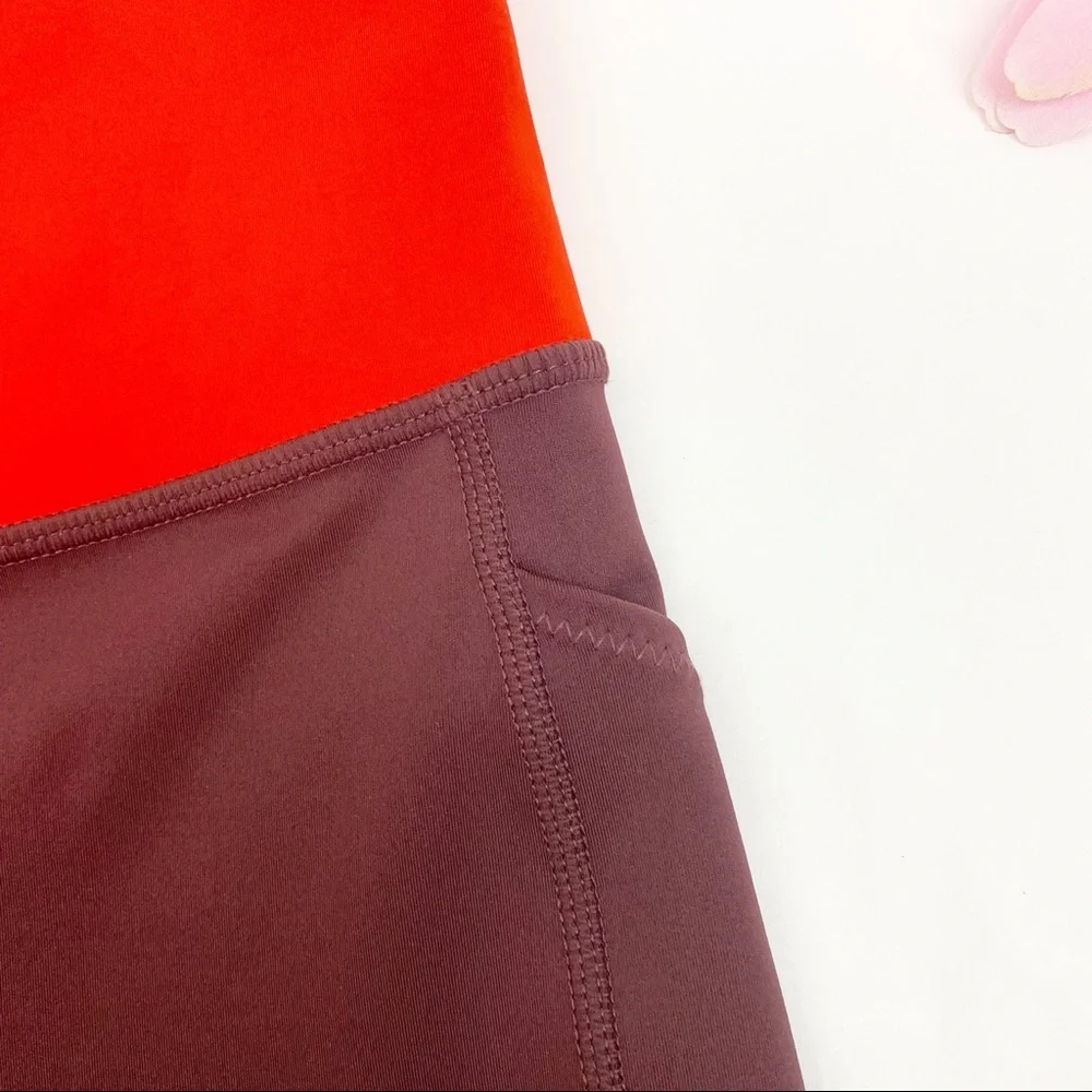 Athleta Tenacity 7/8 Tight Leggings Powerlift High Rise: Antique Burgundy
